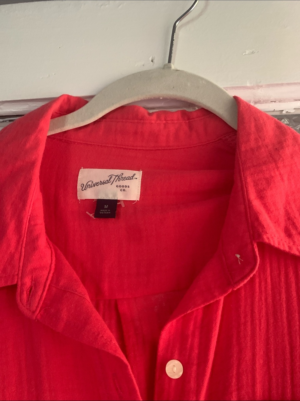Universal Thread Lightweight Coral Shirtdress - Picture 2 of 4